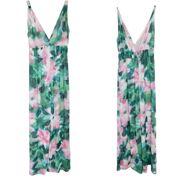 Zara Floral Wide Leg Jumpsuit Watercolor NEW - Picture 2 of 6